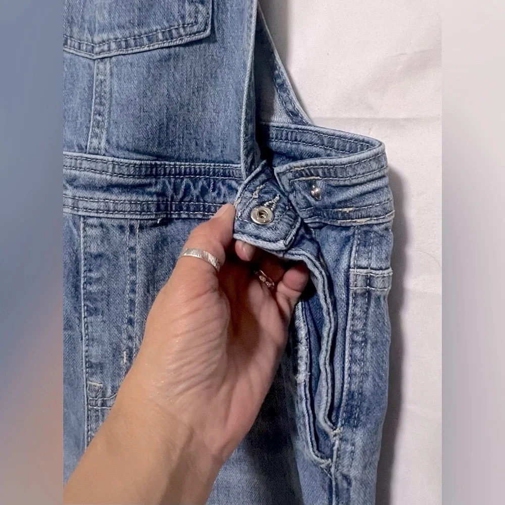 Cat & Jack Classic Blue Denim Overalls | Fall | Trendy | Casual | Cotton - Picture 5 of 15